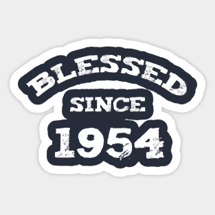 Blessed Since 1954 Cool Blessed Christian Birthday Sticker